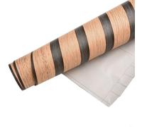 Pumixiy Autocollant mural imperméable en PVC grain de bois pour rénovation de maison, 45 cm x 3 m, facile à installer, autocollant pour murs, meubles, cabines (grille en chêne)