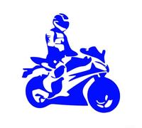Pumixiy Autocollants personnalisés pour voiture, moto, perfectionnisme, motocycliste (bleu)