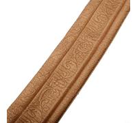 Pumixiy Bande de bordure murale en mousse de polyéthylène souple avec texture gaufrée 3D - Garniture de moulage de plinthe pour bricolage - Imperméable et amovible (cuivre)