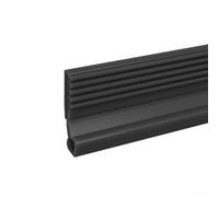 Pumixiy Bande d'étanchéité auto-adhésive flexible en TPE pour porte - 1 m de long - Boudin de porte en caoutchouc et insonorisant - Pour design ondulé - Petit gris