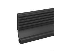 Pumixiy Bande d'étanchéité auto-adhésive flexible en TPE pour porte - 1 m de long - Boudin de porte en caoutchouc et insonorisant - Pour design ondulé - Grand gris
