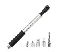 Pumixiy Barre d'extension de clé, clé à main automatique 2 en 1, avec système de changement rapide en 3 secondes, ensemble d'adaptateurs multi-douilles, pour outils d'entretien automobile (6 pièces)