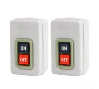 Pumixiy Boîtier de commutation industriel 30 A 3,7 kW - Bouton poussoir marche/arrêt robuste, taille compacte, interrupteur électrique haute capacité en ABS (contacts en cuivre)