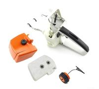 Pumixiy Boîtier de réservoir de carburant complet de rechange compatible avec 038 AV MS380 - Kit de réparation de tronçonneuse de poignée arrière pour équipement électrique extérieur