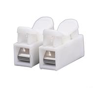 Pumixiy Bornier CH-2 réutilisable, borne à connexion rapide 2P pour 220 V 10 A, connecteur de branchement de fil pour connexions électriques parallèles