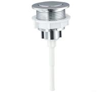 Pumixiy Bouton poussoir de réservoir de salle de bain, bouton de chasse d'eau simple en ABS argenté, pièce de réservoir d'eau, antirouille, facile à installer, utilisation hôtelière 10,4 cm