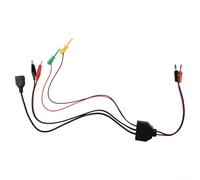Pumixiy BST-059 Câble de test d'alimentation CC avec fiches bananes et clips pour téléphone portable, tablette, test de courant électronique, fil de cuivre pur 65 cm