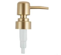 Pumixiy Buse de presse pour bouteille de bain, tête ronde, pompe à lotion avec joint d'étanchéité doux, design 28 fils pour démaquillant, shampooing, produits de lavage (doré perle)