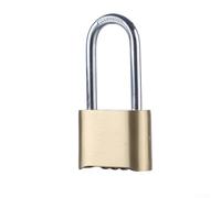 Pumixiy Cadenas à combinaison robuste en laiton avec 4 casiers Code de sécurité Antivélos Disposition pour le vol extérieur des abris de jardin Boîte à outils et protection (2)