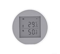 Pumixiy Capteur intelligent de température et d'humidité, avec écran LCD, contrôle par application et alertes, alimenté par USB ou par piles, compatible avec l'assistant vocal, pour Smart Home