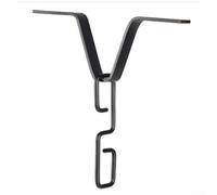 Pumixiy Chaîne de pluie avec crochet adaptateur pour drainage de l'eau en plein air, cintre en fer en forme de V avec placage zinc noir, compatible avec gouttières standard (noir)