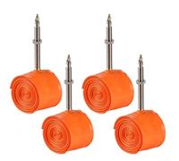 Pumixiy Chambre à air ultralégère pour vélo de route 700C-TPU 35G Buse en métal pour pneus 18-32C Accessoires de vélo Résistant aux crevaisons Haute pression FV60 mm FV80 mm Valve (4 x FV60 mm)