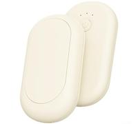 Pumixiy Chauffe-mains magnétique divisé, banque d'alimentation USB-C 2 en 1, chauffage avec 3 niveaux de température, rechargeable 4000 mAh, pour camping, randonnée, bureau, trajets d'hiver (E)