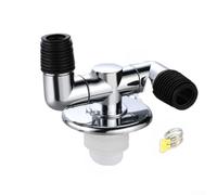 Pumixiy Connecteur de tuyau de vidange flexible à fermeture automatique pour double machine à laver avec tuyau en T