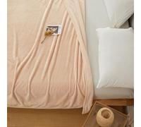 Pumixiy Couverture ultra douce en polaire corail pour canapé et chambre à coucher, couverture double pour lit, couverture légère et douce pour une utilisation toute l'année (H)