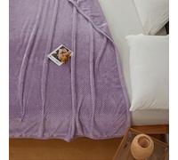 Pumixiy Couverture ultra douce en polaire corail pour canapé et chambre à coucher, couverture pour lit double, couverture légère et douce pour une utilisation toute l'année (F)