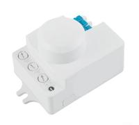 Pumixiy Détecteur de mouvement à micro-ondes - Réglages intérieurs flexibles à 360° - Couverture IP20 - Pour applications de détection - En ABS blanc