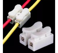 Pumixiy Double bornier CH-2 réutilisable 220 V 6 A à connexion rapide pour branchement électrique et connexions parallèles