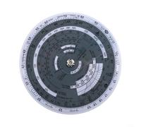 Pumixiy E6B-R Ordinateur de vol circulaire de diamètre, calculateur de solution de vent en plastique, outil de mesure de la vitesse, de la distance et du temps pour l'entraînement aéronautique (E6B-R)