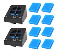 Pumixiy Ensemble de filtres de rechange pour aspirateur Eureka NEW400 avec éléments en coton bleus et cadre noir, filtre principal inclus