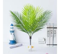 Pumixiy Feuilles de palmier tropicales artificielles avec 9 têtes pour décoration de chambre, maison et jardin, feuillage réaliste (vert clair)