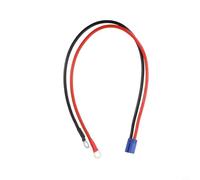 Pumixiy Fil de cuivre EC5 mâle vers O Terminal 10AWG pour chargeur RC ESC et systèmes d'alimentation de véhicule Isolation en silicone ignifuge 0,5 m