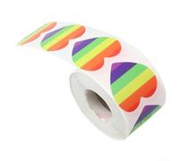 Pumixiy For Heart Design Pride Lot de 500 autocollants pour événements et célébrations LGBTQ+ - 3,8 cm - Étiquettes en vinyle imperméables pour travaux manuels, électronique et (02)