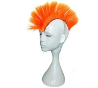 Pumixiy Garniture de casque de motard pour casques de moto, accessoire de casque punk avec style audacieux, décoration de casque en forme de peigne de coq, 30 x 10 cm, matériau en fibre PET (orange)