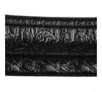 Pumixiy Garniture de plinthe en mousse - Bande de bordure murale en relief 3D avec dos automatique, plinthe imperméable et amovible pour décoration murale et porte (noir)