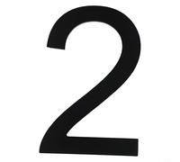 Pumixiy Grands numéros d'adresse flottants de 20,3 cm, panneaux de maison modernes noirs avec effet ombré, plaque de numéro de maison durable pour mur de garage ou porte d'entrée (2)