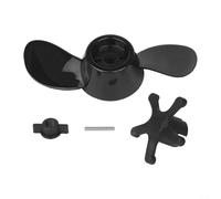 Pumixiy Hélice de bateau marine en acier au carbone pièces de rechange, pour moteur électrique à la traîne, accessoire de moteur hors-bord noir, avec kit d'installation (8,2 kg)