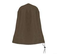 Pumixiy Housse de fontaine d'extérieur imperméable et résistante en polyester 420D avec revêtement en PVC pour fontaines à étages avec base ronde - 91,4 x 106,7 cm (café)