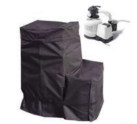 Pumixiy Housse de pompe à chaleur de piscine en tissu Oxford 420D avec cordon de serrage pour système de filtre à sable de 35,6 à 40,6 cm, étanche, protection d'équipement de piscine extérieure