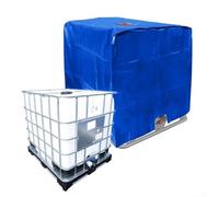 Pumixiy Housse de protection résistante pour réservoir d'eau IBC, matériau Oxford 210D, protection de stockage extérieur, avec ouvertures d'accès pratiques, bleu