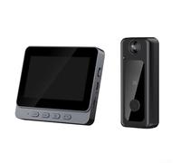 Pumixiy Interphone vidéo sans fil, avec écran d'affichage de 4,3 pouces, détection de mouvement, vision audio bidirectionnelle, système de surveillance de sécurité à domicile, surveillance à distance