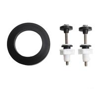 Pumixiy Joint de réparation de fuite avec boulons de charnière de toilette en acier inoxydable et écrous d'accouplement étroit, kit de joint de réservoir de toilette pour lave-casserole et fixation de