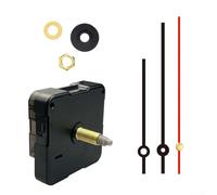 Pumixiy Kit de pièces de réparation d'horloge murale à filetage long - Mécanisme silencieux - Mesure du temps précise pour une épaisseur de panneau de 8 à 10 mm et des horloges à cadran de 30 à 35 cm