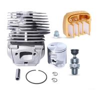 Pumixiy Kit de piston de cylindre de 43 mm pour tronçonneuse 545 550XP Jonsersed CC2252 - Remplacement du moteur avec filtre à air, soupape de décompression et anneaux de goupille de poignet