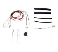 Pumixiy Kit d'éclairage LED avec effet flamme rouge 3 mm - Module d'éclairage miniature pour maison - DC 12 V - Avec pont redresseur - Résistance thermorétractable - Câble de connexion