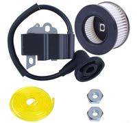 Pumixiy Kit d'entretien de tronçonneuse pour modèles 271 291, bobine d'allumage et filtre à air plissé de rechange pour 271C 291C MS271 MS291, module non Mtronic