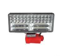 Pumixiy Lampe de travail étanche 18 V avec mise au point d'inondation, lampe LED portable 5400 lm pour camping en plein air, lampe de travail à piles avec crochet de suspension