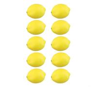 Pumixiy Lot de 10 faux citrons pour décoration de maison, cuisine, fête d'été, modèles de fruits en mousse réalistes pour centres de table, séances photo, panier à fruits