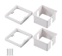 Pumixiy Lot de 2 entretoises carrées pour prises électriques avec joint auxiliaire pour plaques murales 1 gang Blanc Vis incluses 10 mm