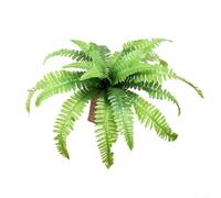 Pumixiy Lot de 2 fougères artificielles de Boston pour une utilisation en intérieur et en extérieur, feuillage en soie réaliste avec design imperméable pour décoration de jardin et décoration