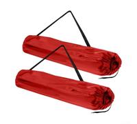 Pumixiy Lot de 2 sacs de rangement portables avec sangle réglable et cordon de serrage, pour chaises pliantes d'extérieur, 92 x 25 cm (rouge)