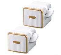 Pumixiy Lot de 2 supports de dentifrice roulants - Presse-dentifrice facile à prendre en main pour salle de bain, distributeur compact et support de tube pour économiser la pâte restante, enfant