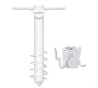 Pumixiy Lot de 2 supports de parapluie pour sable - Ancrage durable à vis pour parasol de plage, crochet d'ancrage portable coupe-vent pour utilisation en extérieur