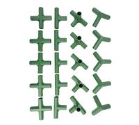 Pumixiy Lot de 20 raccords de tuyau en plastique pour structures de jardin 16 mm avec connecteur en T 3 voies à angle droit résistant aux intempéries
