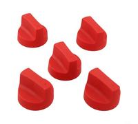 Pumixiy Lot de 5 boutons de commande pour cuisinière à gaz, 50 mm de diamètre, pour équipement de cuisine, réglage précis de la température, accessoires de four plat avec insert de 8 mm, rouge et noir