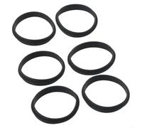 Pumixiy Lot de 6 bagues étanches en silicone pour bouteilles d'hydratation, noir pour bouteilles compressibles, lave-vaisselle